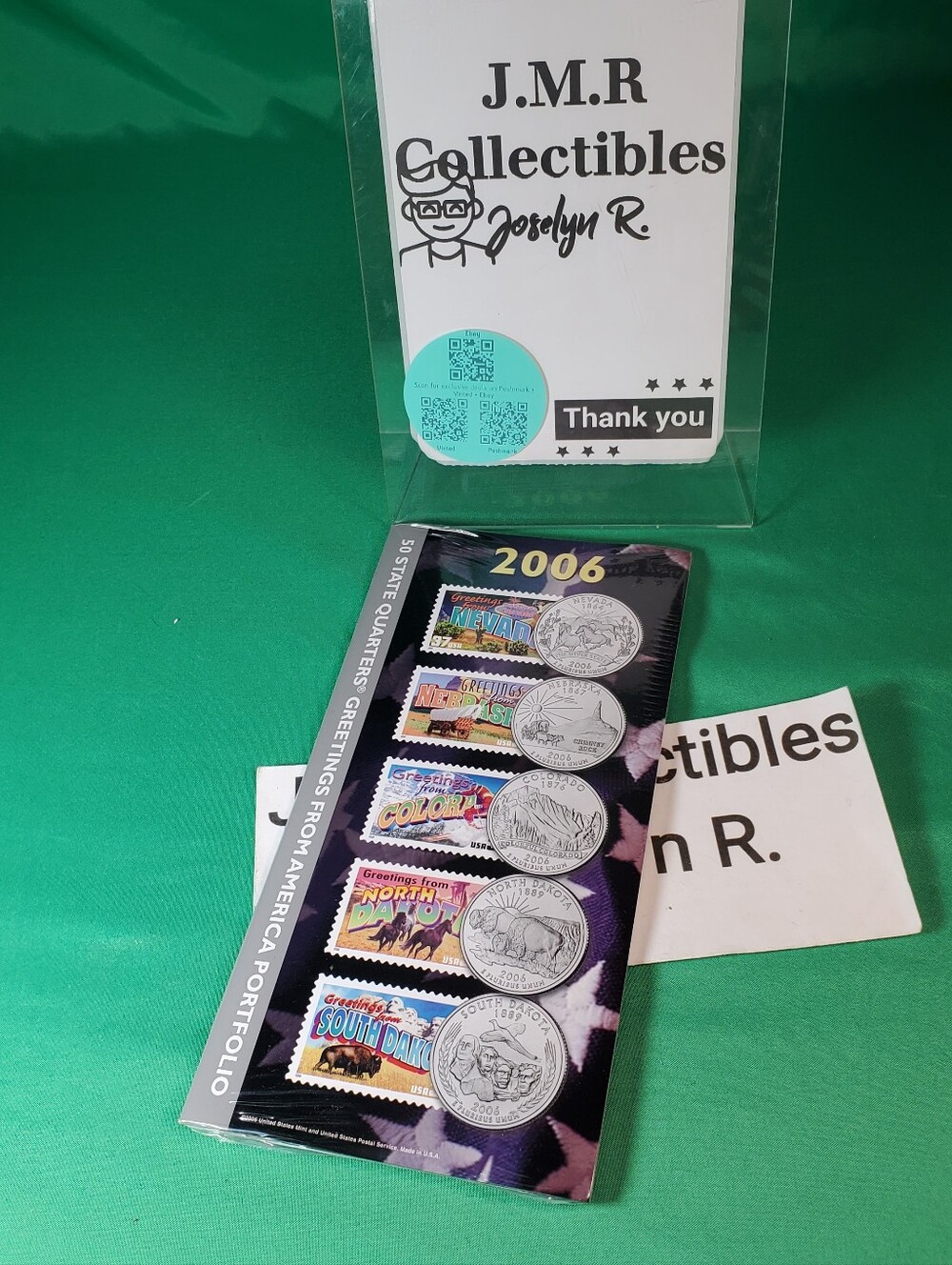 2006 state quarters and stamps greetings from america portfolio sealed volume 8